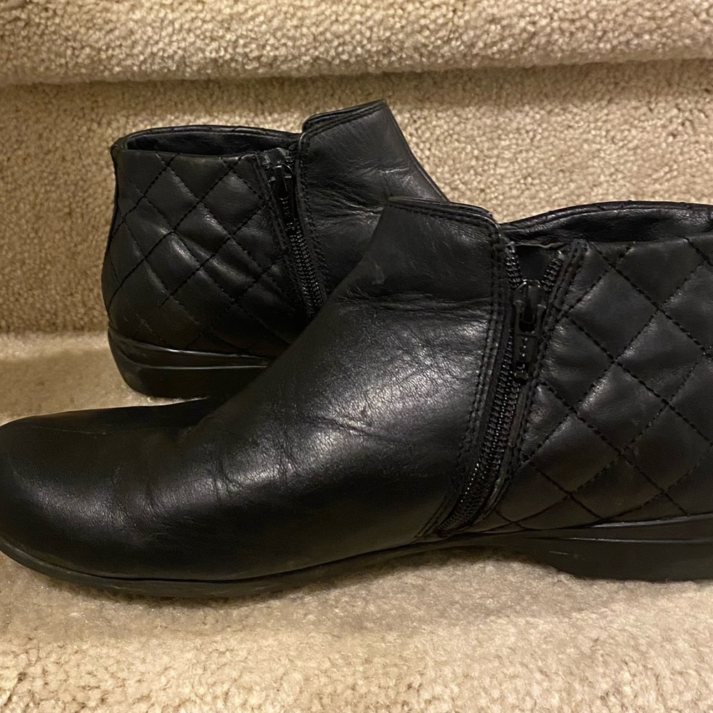 Abeo Black Quilted Ankle Booties